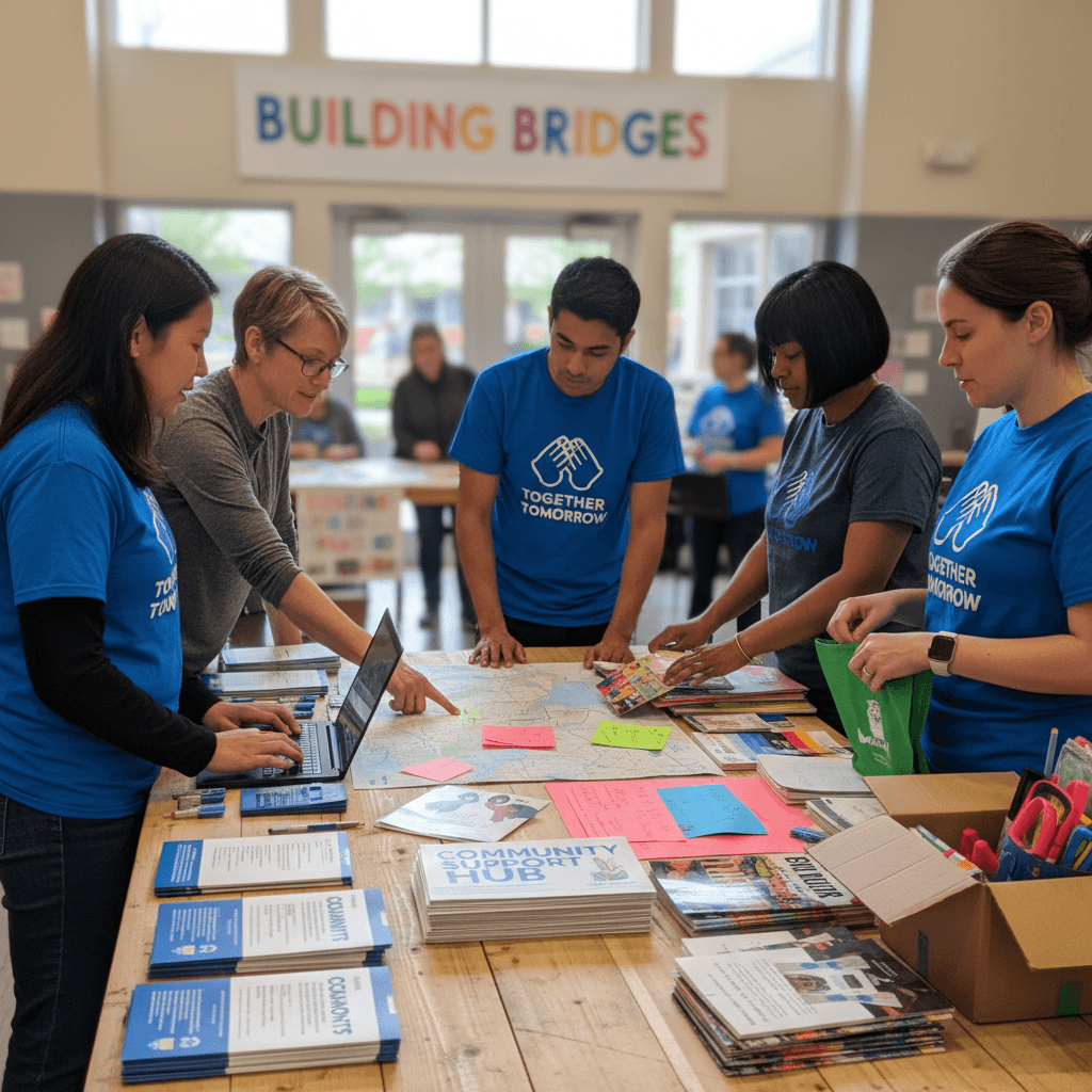 Team collaboration at nonprofit